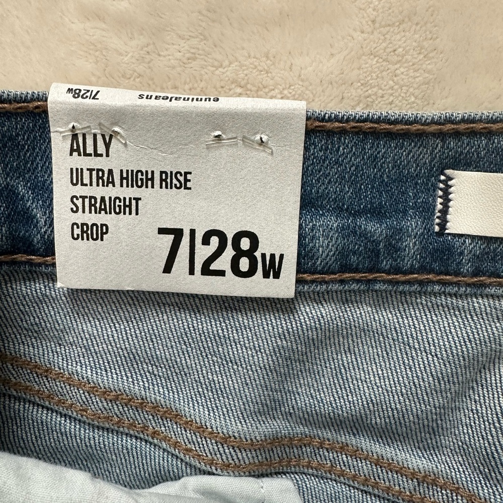 Eunina Light Blue High Rise Distressed Straight Leg Jeans - Picture 7 of 9